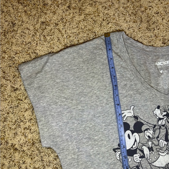 Mickey and Friends XL Womens Heathered Grey VNeck Tshirt Retro Comfy Disney - Picture 9 of 15